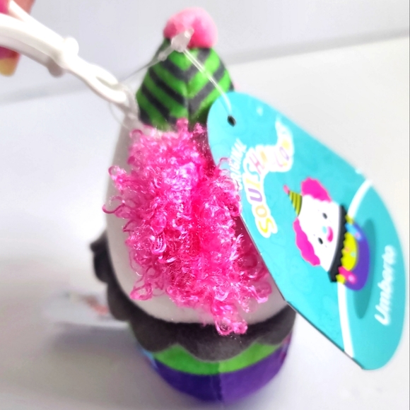 CUSTOM 💎 UMBERTO 🤡 Blacklight Clown Clip Original Squishmallows  ☆》NWT《☆ - Picture 7 of 9